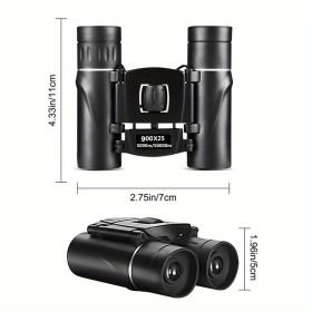 900X25 Outdoor Mini Portable Binoculars, High-power HD Multi-layer Coating Waterproof Binoculars With BAK4 Prism, For Outdoor Travel Landscape Bird W