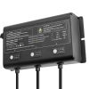 Marine Battery Charger, 3-Bank, 5A 12V Onboard Boat Charger, IP68 Waterproof Smart On-Board Battery Charger, for Lithium-Ion (LiFePO4), NCM, Lead-Aci