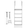Retractable Dock Ladder, 5 Steps, Aluminum Alloy Pontoon Boat Swim Ladder with Auto-Lift Float, Non-Slip Wide Steps, 500 lbs Weight Capacity, Adjusta