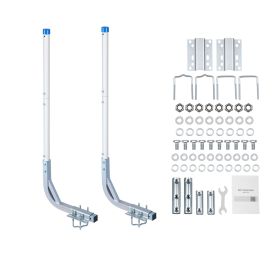 Boat Trailer Guides, 30.5 in/47.5 in Height Guide Poles, 2PCS High-Hardness Steel Trailer Guide-Ons, Adjustable Guide Poles with PVC Pipes, for Ski B