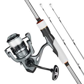 Rod and Fishing Reel Combo, IM7 Carbon Fiber Spinning Rod and Reel Combo, Bass Fishing Pole with 7 ft Two-Piece Rods, 7+1 Ball Bearings, EVA Handle,