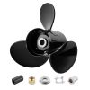 Outboard Propeller, Upgrade OEM 15 Spline Tooth Aluminum Outboard Boat Propeller Fit Mercury/Mariner Engines 90-400 HP, 4-3/4" Gearcase, 3-Blade, RH