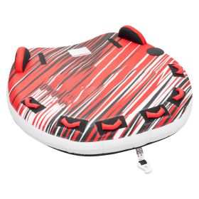 Towable Tube for Boating, 3 Riders Inflatable Boat Tubes and Towables, 510 lbs Capacity Water Sport Towable Tube for Boat to Pull - with Fins, Full N