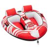 Towable Tubes for Boating, 2-Rider Inflatable Boat Tubes and Towables, 340 lbs Capacity Water Sport Tubes for Boat to Pull - with 2 Cockpits, Full Ny