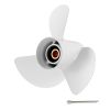 Outboard Propeller, Upgrade OEM 15 Spline Tooth Aluminum Outboard Boat Propeller Fit Yamaha Engines 60-130 HP, 4-1/4" Gearcase, 3-Blade, RH (Right Ha