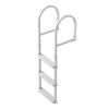 Removable Dock Ladder, 3 Steps, Aluminum Alloy Pontoon Boat Swim Ladder, with Non-Slip Wide PP Steps, 500 lbs Weight Capacity, Quick Release Design,