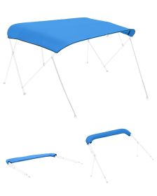 4 Bow Bimini Top Replacement Cover, 8 ft Long, Durable 600D Marine Grade Waterproof Sun Shade Boat Canopy with Storage Boot, Easy Install Zipper Slee