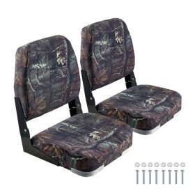 Boat Seat, Low Backrest, Folding Fishing Boat Seat with Thickened Sponge Cushion & PU Polyester Fabric, Strong PP Frame, Flip Up Boat Seat for Boats,