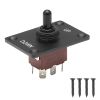 Toggle Switch, 6 Pin Momentary Polarity Reversing Toggle Switch (ON)-Off-(ON) DC 12V/30A AC 250V/15A - with Up Down Mounting Panel & Waterproof Boot
