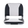 Boat Seat, Low Backrest, Folding Fishing Boat Seat with Thickened Sponge Cushion & Waterproof PVC Leather, Aluminum Alloy Hinges, Flip Up Boat Seat f