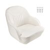 Boat Seat, Low Backrest, Boat Seat Captain Bucket Seat with Thickened Sponge Cushion & Waterproof PVC Leather, Ergonomic Design, Suitable for Fishing