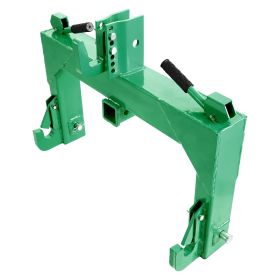 3-Point Quick Hitch with 2 in Receiver, 3000 Lbs Lift Capacity, 3-Pt Hitch with 5 Level Adjustable Bolt, Adaptation to Category 1 & 2 Tractor, Heavy