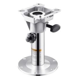 Boat Seat Pedestal, Adjustable Height from 12.76 to 18.7 Inches, Aluminum Alloy Boat Chair Base with Locking Design, Waterproof & Rust-resistant, Ide
