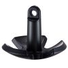 River Anchor, 12 LBS Boat Anchor Cast Iron Black Vinyl-Coated with Shackle, Marine Grade Mushroom Anchor for Boats Up To 10 ft, Impressive Holding Po