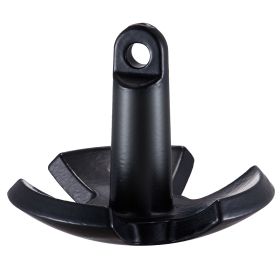 River Anchor, 12 LBS Boat Anchor Cast Iron Black Vinyl-Coated with Shackle, Marine Grade Mushroom Anchor for Boats Up To 10 ft, Impressive Holding Po