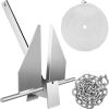 Boat Anchor Kit 8.5 lb Fluke Style Anchor, Hot Dipped Galvanized Steel Fluke Anchor, Marine Anchor with Anchor, Rope, Shackles, Chain for Boat Moorin