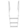 Dock Ladder, Removable 3 Steps, 500 lbs Load Capacity, Aluminum Alloy Pontoon Boat Ladder with 3.1'' Wide Step & Nonslip Rubber Mat, Easy to Install