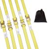 Ratchet Tie Down Straps (8PK), 4400 lb Break Strength, E-Track Endless Ratchet with 8 Premium 2" x 15' Rachet Tie Downs Heavy Duty, for Moving Securi