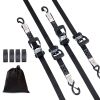 Ratchet Tie Down Straps (4PK), 5208 lb Max Break Strength, Includes 4 Premium 1.6" x 8' Rachet Tie Downs with Padded Handles, for Moving Securing Car
