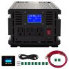 Power Inverter, 2500W Modified Sine Wave Inverter, DC 12V to AC 120V Car Converter, with LCD Display, Remote Controller, LED Indicator, AC Outlets In