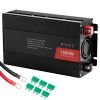 Modified Sine Wave Inverter, 1500W, DC 12V to AC 120V Power Inverter with 2 AC Outlets 2 USB Port 1 Type-C Port 6 Spare Fuses, for Small Home Devices