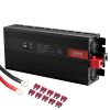 Modified Sine Wave Inverter, 3000Watt, DC 12V to AC 120V LCD Display Power Inverter with 3 AC Outlets 2 USB Port 1 Type-C Port 10 Spare Fuses, for La