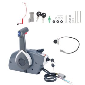 Boat Throttle Control, 5006180 Side-Mounted Outboard Remote Control Box for Evinrude Johnson, Marine Throttle Control Box with Power Trim Switch and
