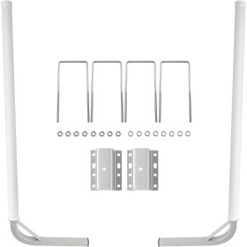 Boat Trailer Guide-on, 60", 2PCS Steel Trailer Post Guide ons, with White PVC Tube Covers, Complete Mounting Accessories Included, for Ski Boat, Fis