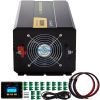 Energy Converter, 5000W Modified Wave Transformer, 12V DC to 110V AC Vehicle Adapter, featuring LCD Screen, Remote Control, LED Light, and GFCI Socke