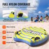 Towable Tube for Boating, 1-3 Riders Inflatable Towable Tube with Bumper Fins, 510 lbs Water Sport Towable Tubes for Boats to Pull, Full Nylon Cover,