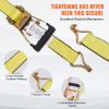Ratchet Tie Down Straps (4PK), 5000 lb Break Strength, Double J Hook Includes 4 Premium 2" x 15' Rachet Tie Downs with Padded Handles, for Moving Sec