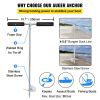 Sand Anchor, 18" Length Auger to The Beach and Sandbar, 316 Stainless Steel Screw Anchor with Removable Handle, Bungee Line & Carry Bag, for Jet Ski