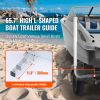 Boat Trailer Guide, 60″ Adjustable Design Trailer Guide Poles, 2PCS High-Hardness Steel Trailer Guide-Ons, Trailer Guides with PVC Pipes, for Ski Boa