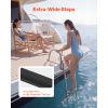 Boat Ladder, 3 Steps, Stainless Steel Telescoping Folding Swim Deck Ladder for Rear Entry Inboard, 600 lbs Capacity with Wide Anti-Slip Steps & Handr