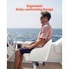 Boat Seat, Low Backrest, Boat Seat Captain Bucket Seat with Thickened Sponge Cushion & Waterproof PVC Leather, Ergonomic Design, Suitable for Fishing