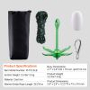 Kayak Anchor Kit, 3.5 lb Paddle Board Anchor Kit with 26.2 ft/8 m Rope and Buoy, Folding Small Boat Anchor with Storage Bag and Snap Hook, Kayak Acce