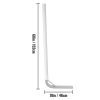 Boat Trailer Guide-on, 60", 2PCS Steel Trailer Post Guide ons, with White PVC Tube Covers, Complete Mounting Accessories Included, for Ski Boat, Fis