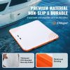 Inflatable Floating Dock, 7 x 7FT Inflatable Dock Platform, Non-Slip Water Floating Dock Mat with Portable Carrying Bag & Detachable Ladder, Floating