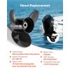 Outboard Propeller, Upgrade OEM 15 Spline Tooth Aluminum Outboard Boat Propeller Fit Mercury/Mariner Engines 90-400 HP, 4-3/4" Gearcase, 3-Blade, RH