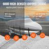Boat Cover, 17'-19' Trailerable Waterproof Boat Cover, 600D Marine Grade PU Oxford, with Motor Cover and Buckle Straps, for V-Hull, Tri-Hull, Runabou