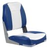 Boat Seat, 18.9" Low Back Boat Seat, Folding Boat Chair with Thickened Sponge Padding and Hinge, Fold-Down Boat Captain Chair for Fishing Boat, Sight