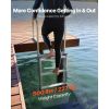 Retractable Dock Ladder, 4 Steps, Aluminum Alloy Pontoon Boat Swim Ladder with Auto-Lift Float, Non-Slip Wide Steps, 500 lbs Weight Capacity, Adjusta