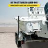Boat Trailer Guide-ons, 40", 2PCS Rustproof Galvanized Steel Trailer Guide ons, Trailer Guides with Black PVC Pipes, Mounting Parts Included, for Sk