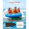 Towable Tubes for Boating, 3-Rider Inflatable Boat Tubes and Towables, 510lbs Capacity Water Sport Tube for Boat to Pull - with Anti-Slip Pad, Full N
