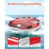 Towable Tube for Boating, 3 Riders Inflatable Boat Tubes and Towables, 510 lbs Capacity Water Sport Towable Tube for Boat to Pull - with Fins, Full N