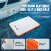 Inflatable Floating Dock, 10 x 8FT Inflatable Dock Platform, Non-Slip Water Floating Dock Mat with Detachable Ladder & Portable Carrying Bag, Floatin