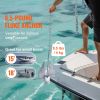 Fluke Style Anchor Kit, 8.5 LBS Hot-Dipped Galvanized Steel Fluke Anchor with 7.9' Chain, 75' Rope and Two 0.4" Shackles, Marine Boat Anchor for Smal