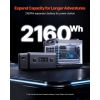 Extra Battery for Portable Power Station, 2160Wh LiFePO4 Extra Expansion Battery with 3 Output Ports for Home Use, Outdoor Camping, Road Trips, RVs,