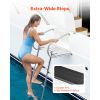 Boat Ladder, 3 Steps, Stainless Steel Telescoping Folding Swim Deck Ladder for Rear Entry Inboard, 400 lbs Capacity with Wide Anti-Slip Steps & Handr