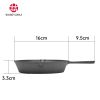 WANGYUANJI Cast Iron Grill Pan, 6.3" Supplementary Pan, Uncoated Skillet with Handle, Multifunctional for Home Use, Outdoor Camping Grill, egg, butte